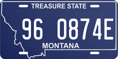 MT license plate 960874E