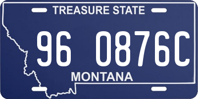 MT license plate 960876C
