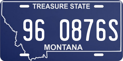 MT license plate 960876S