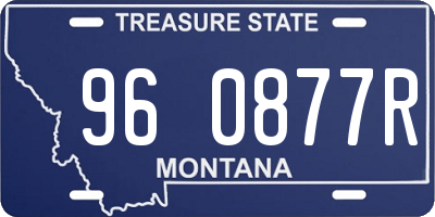 MT license plate 960877R