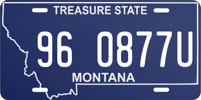 MT license plate 960877U