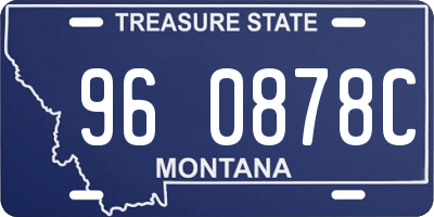 MT license plate 960878C