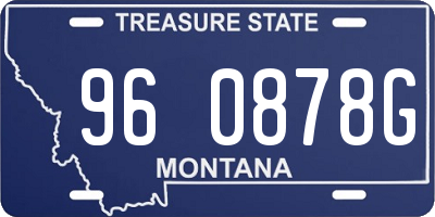 MT license plate 960878G