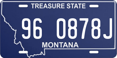 MT license plate 960878J