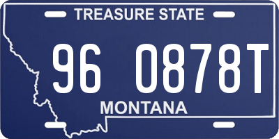 MT license plate 960878T