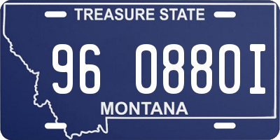 MT license plate 960880I