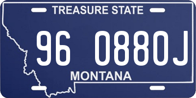 MT license plate 960880J