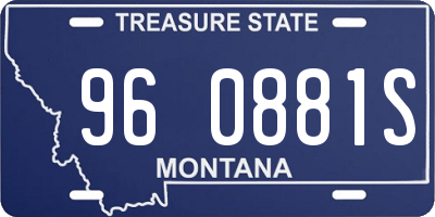MT license plate 960881S