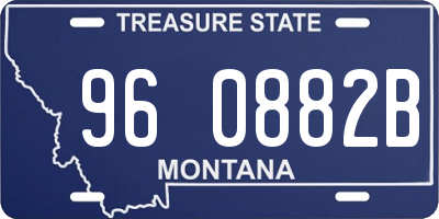 MT license plate 960882B