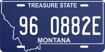 MT license plate 960882E