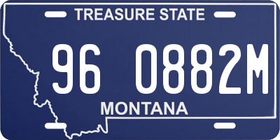 MT license plate 960882M