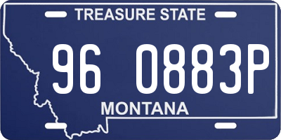 MT license plate 960883P