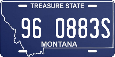 MT license plate 960883S