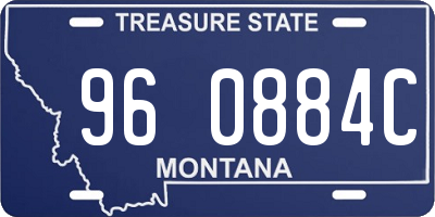 MT license plate 960884C