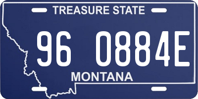 MT license plate 960884E