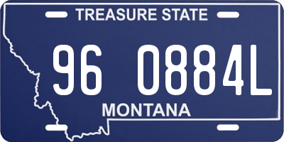 MT license plate 960884L