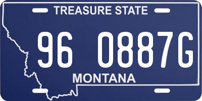 MT license plate 960887G
