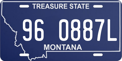 MT license plate 960887L