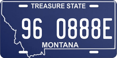 MT license plate 960888E