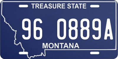 MT license plate 960889A