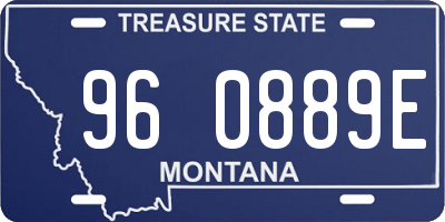 MT license plate 960889E