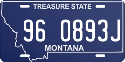 MT license plate 960893J