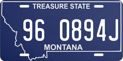 MT license plate 960894J