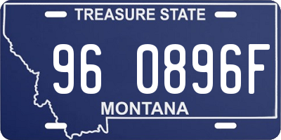 MT license plate 960896F