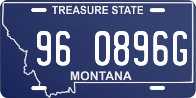 MT license plate 960896G