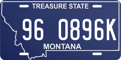 MT license plate 960896K