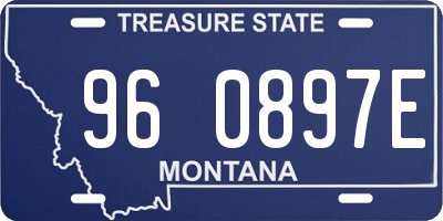 MT license plate 960897E