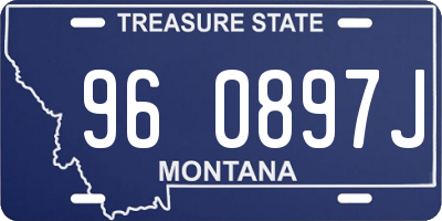 MT license plate 960897J