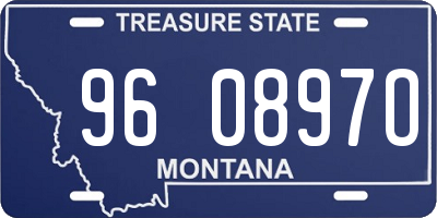 MT license plate 960897O