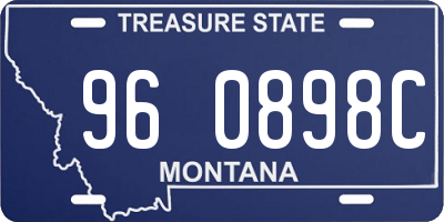 MT license plate 960898C