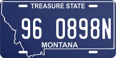 MT license plate 960898N