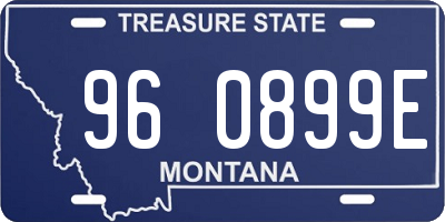 MT license plate 960899E
