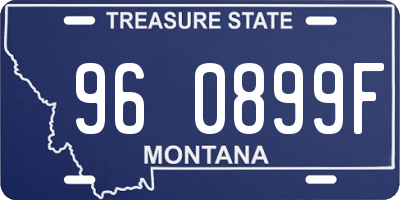 MT license plate 960899F