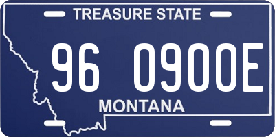 MT license plate 960900E