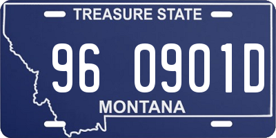 MT license plate 960901D