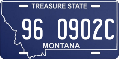 MT license plate 960902C