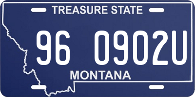 MT license plate 960902U