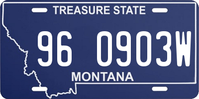 MT license plate 960903W