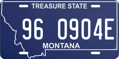 MT license plate 960904E