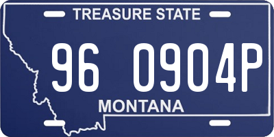 MT license plate 960904P