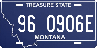 MT license plate 960906E