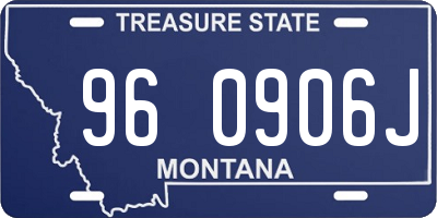 MT license plate 960906J