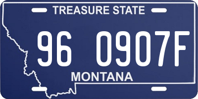 MT license plate 960907F