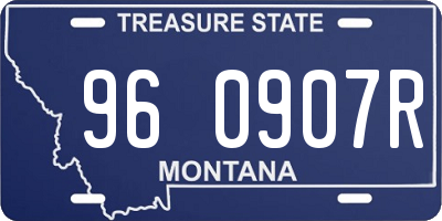 MT license plate 960907R