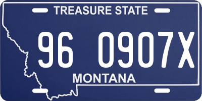 MT license plate 960907X