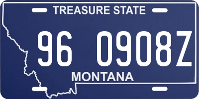 MT license plate 960908Z